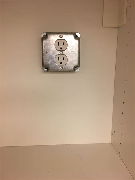 electrical box for inside cabinet|inside cabinet outlet box.